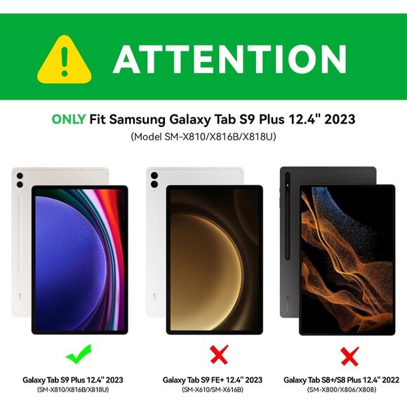 keyboard case for Samsung Galaxy Tab S9 plus 7 Color Magnetic Pen Holder touchpa - Picture 2 of 9